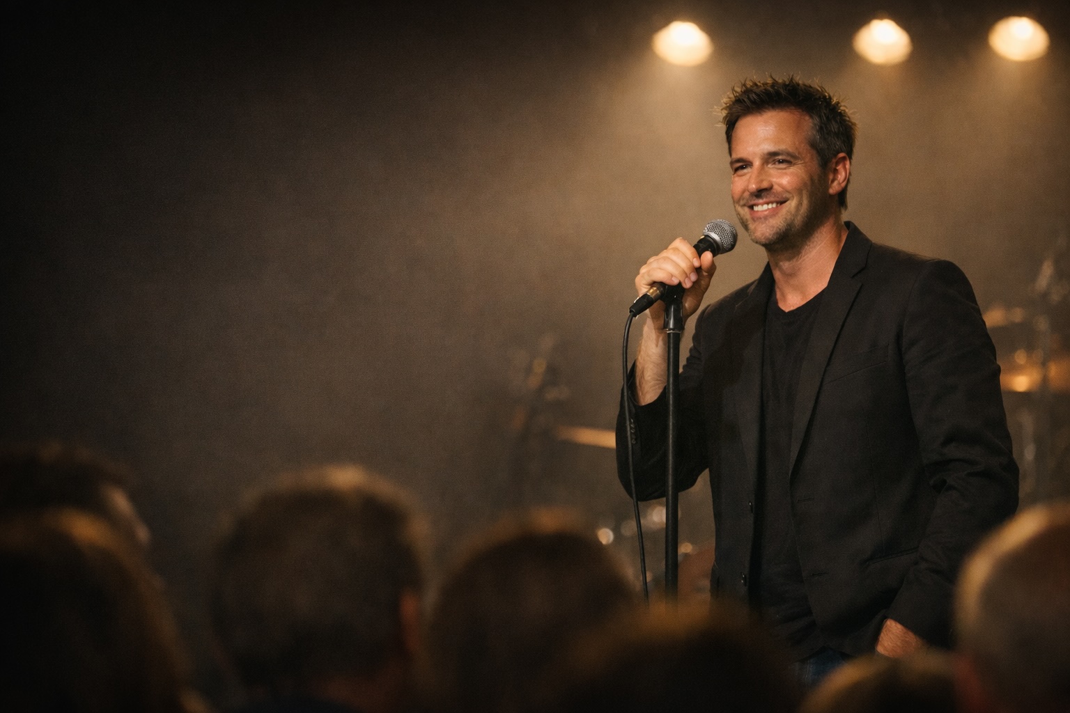 Professional live performer on stage