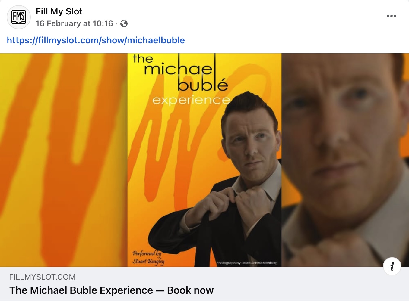 High-impact Facebook share preview from Fill My Slot show page